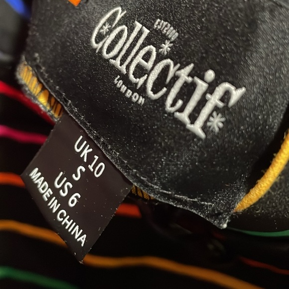 Collectif Dolores Rainbow Striped Top - Picture 4 of 4